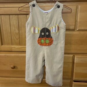 La Jenns Boy’s Light Brown Corduroy Longall w/Moose Head Appliqué Size 18 Months